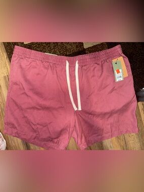 Universal Thread Men's Pink Drawstring Flat Front Shorts
